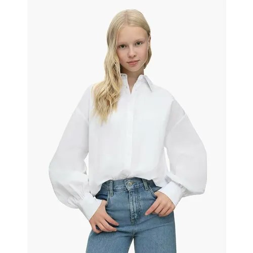 Школьная рубашка Gloria Jeans, размер 14+/164 (42), белый