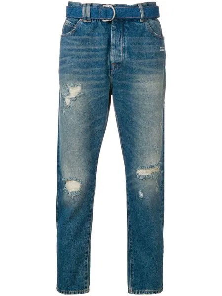 Off-White джинсы кроя слим с заниженным шаговым швом