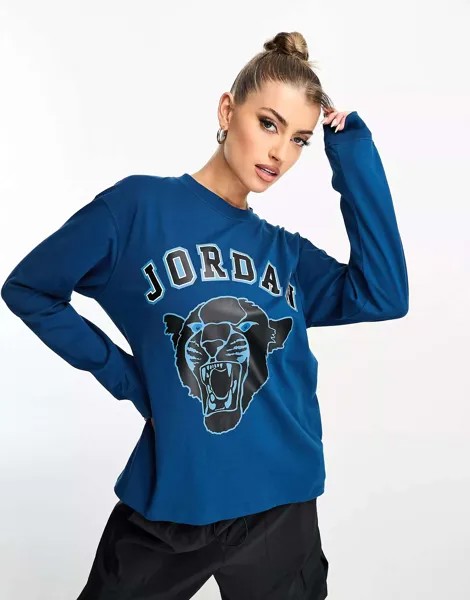 Топ с длинными рукавами и рисунком Jordan Flight Club