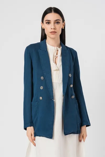 Куртка Ammira из лиоцелла и льна Max&Co, синий