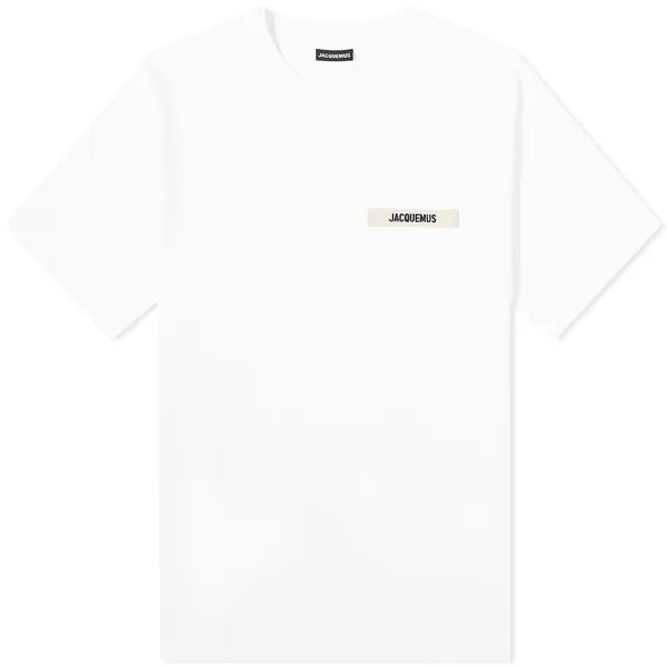 Футболка Jacquemus Gros Grain Logo, белый