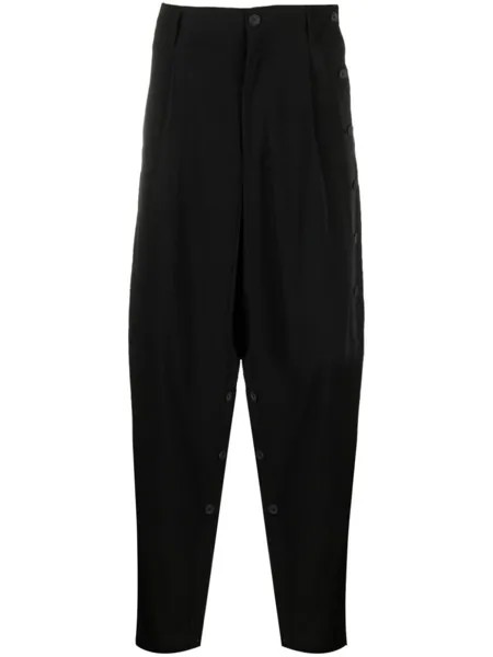 Yohji Yamamoto брюки с низким шаговым швом, черный