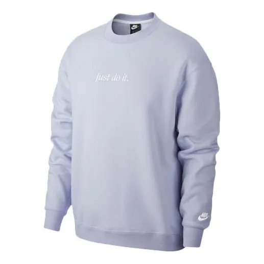 Толстовка Nike Sportswear JDI Fleece Crew Casual Sports Round Neck Purple Light purple, фиолетовый