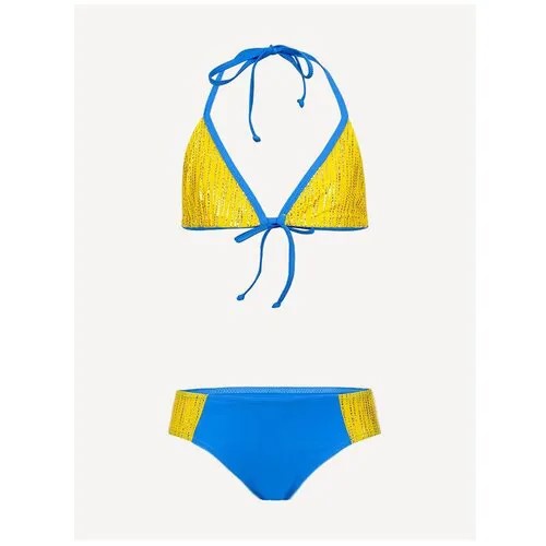 Купальник ALIERA, размер 128, желтый, голубой