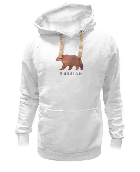 Худи Printio Russian белое 2XL
