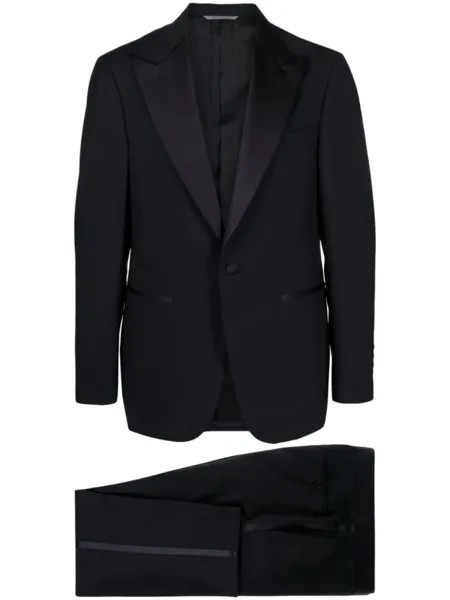 Canali костюм-двойка с однобортным пиджаком, синий
