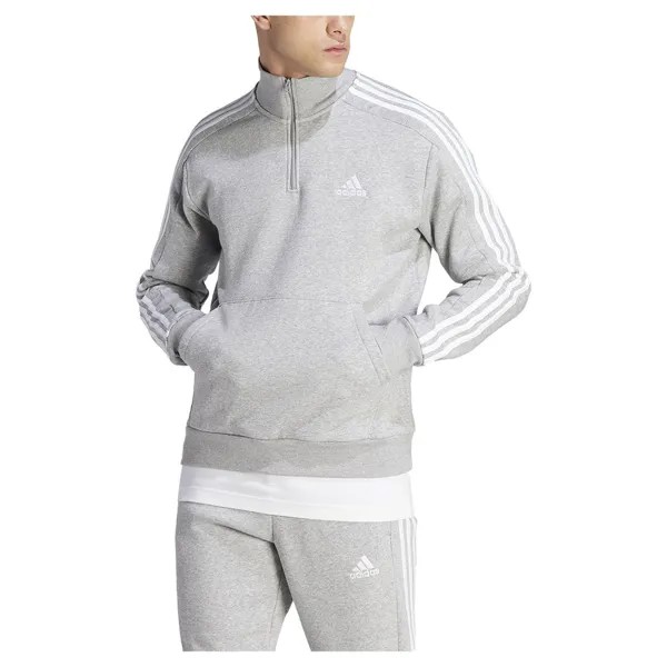 Толстовка adidas Essentials Fleece 3 Stripes, серый