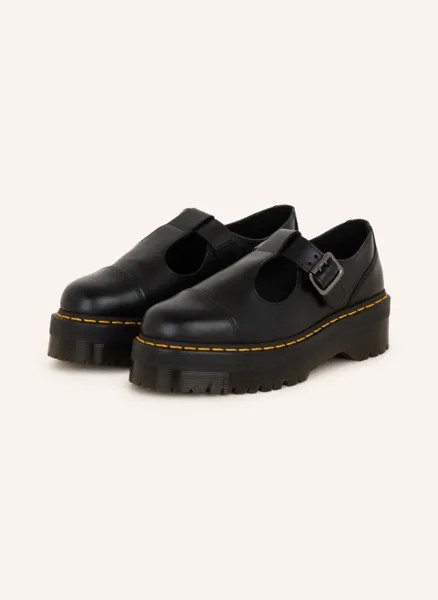 Тапочки на платформе bethan Dr. Martens, черный