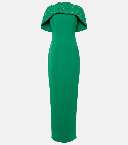 Декорированное платье с накидкой Safiyaa, зеленый