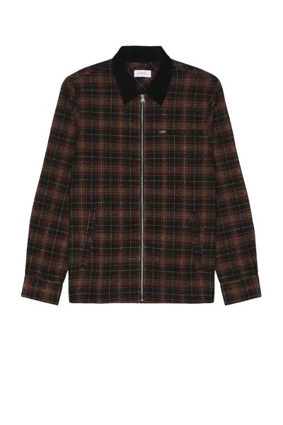 Рубашка SATURDAYS NYC Ryan Zip Front Flannel, черный