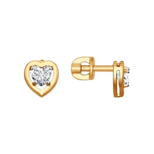 Серьги женские из золота SOKOLOV 027475, фианит