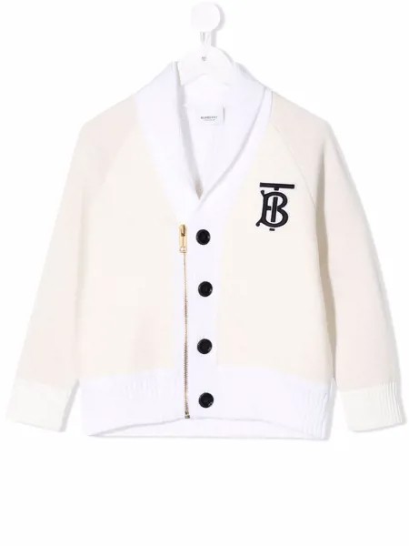 Burberry Kids кардиган с вышивкой TB