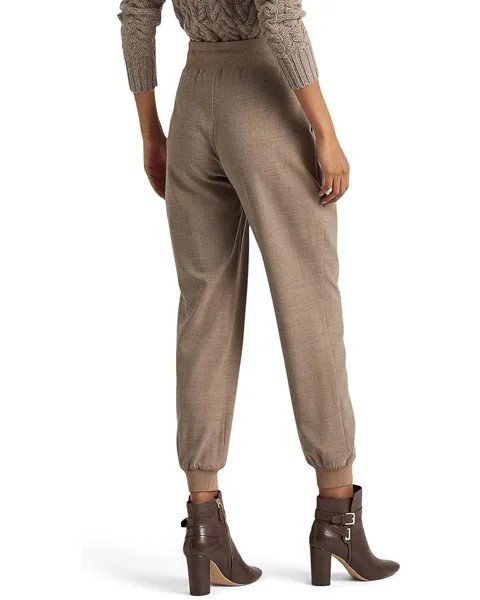 Брюки LAUREN Ralph Lauren Wool Crepe Jogger Pants, цвет Light Truffle Heather