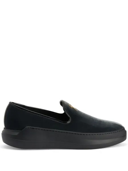 Giuseppe Zanotti бархатные кроссовки Conley, серый