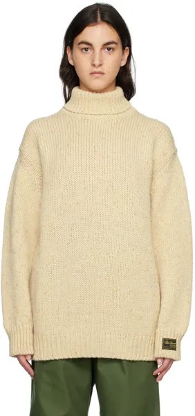 Водолазка Off-White с эффектом металлик Raf Simons