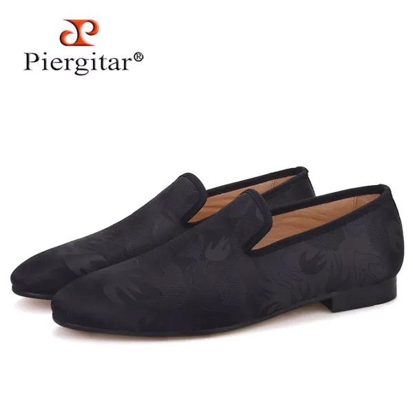 Классические мужские парусиновые туфли Piergitar с камуфляжным принтом, мокасины для вечерние и банкетов, мужские туфли ручной работы