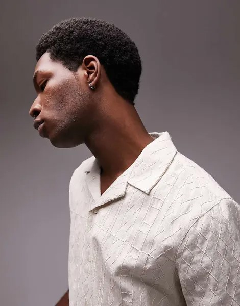 Рубашка с короткими рукавами и вышивкой Topman