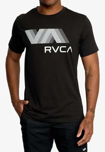 Футболка с принтом Va Sport Blur Avyzt RVCA, черная