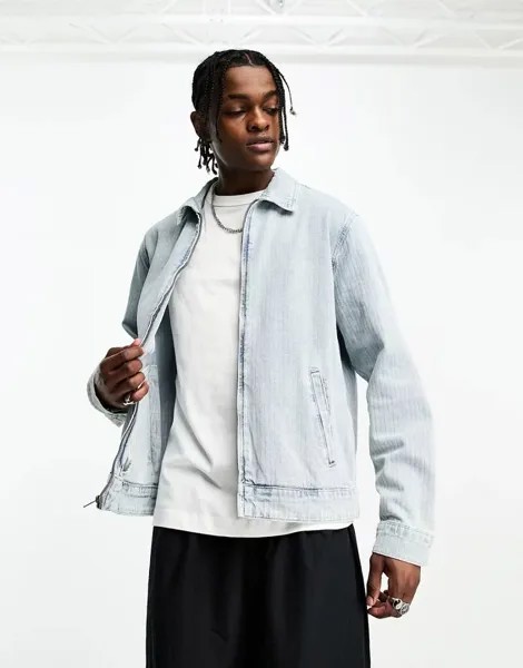 Винтажная джинсовая куртка GUESS Originals с узором «елочка»