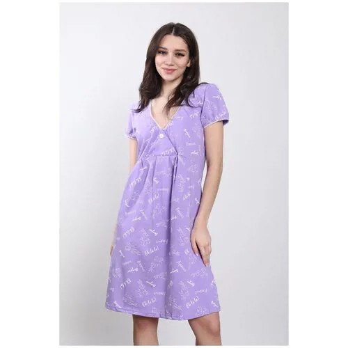 Сорочка  Натали, размер 48, фиолетовый