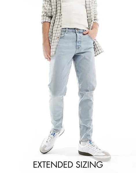 Голубые рваные джинсы ASOS DESIGN