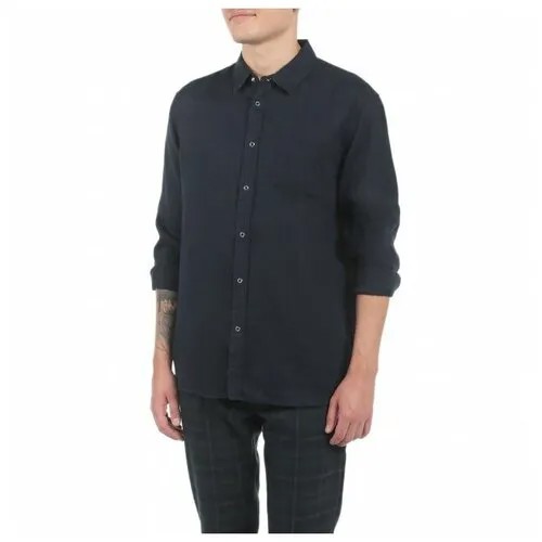 Рубашка Maison David, размер S, темно-синий