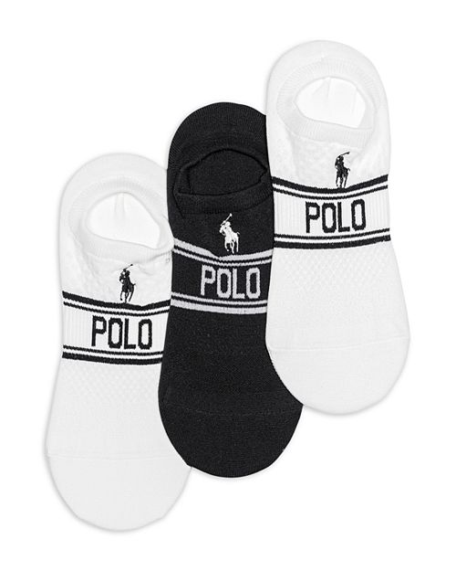 Носки-невидимки с полосками и логотипом Polo, упаковка из 3 шт. Ralph Lauren, цвет Multi
