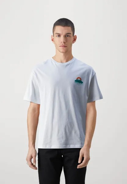 Футболка с принтом JORMELLOW TEE CREW NECK UNISEX Jack & Jones, цвет white