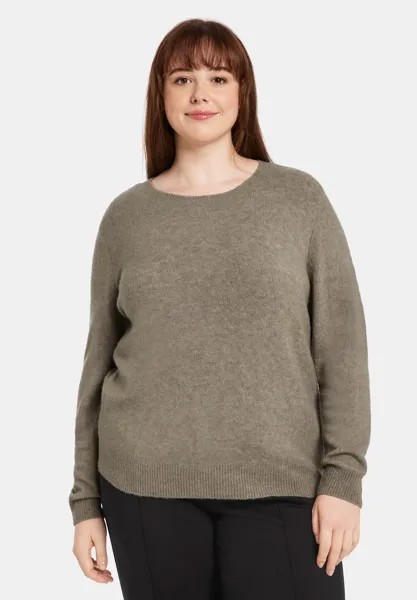 Вязаный свитер LANGARM RUNDHALS Samoon, цвет nordic taupe