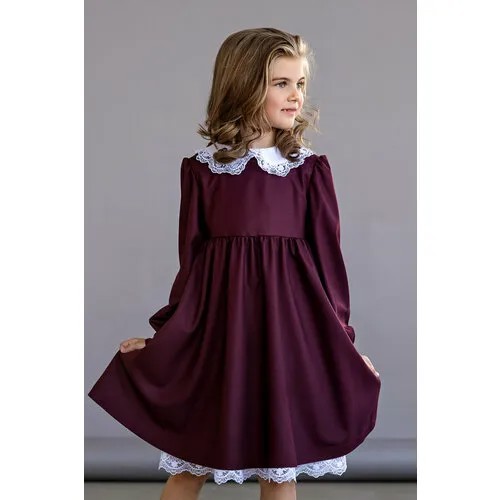 Школьное платье Ole!Twice, комплект, размер 152, бордовый