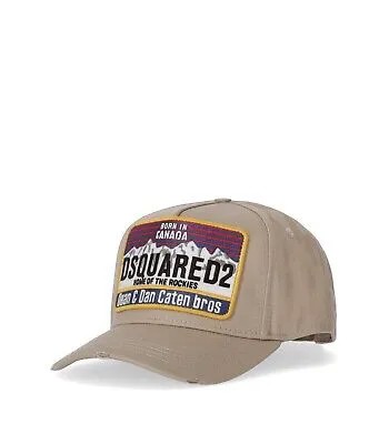Бежевая бейсболка с нашивкой Dsquared2