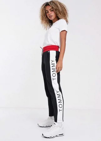 Спортивные штаны в стиле колор блок Tommy Jeans-Черный