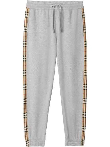 Burberry спортивные брюки с лампасами в клетку Vintage Check