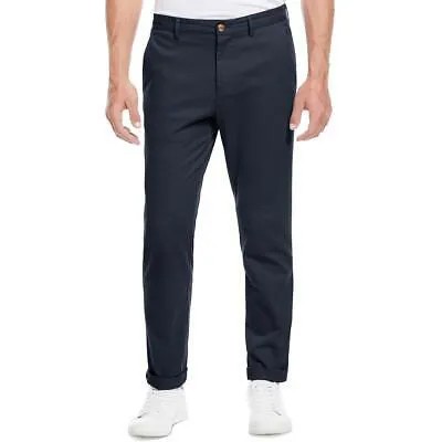 Мужские брюки-чиносы Perry Ellis из саржи узкого кроя цвета хаки BHFO 0097