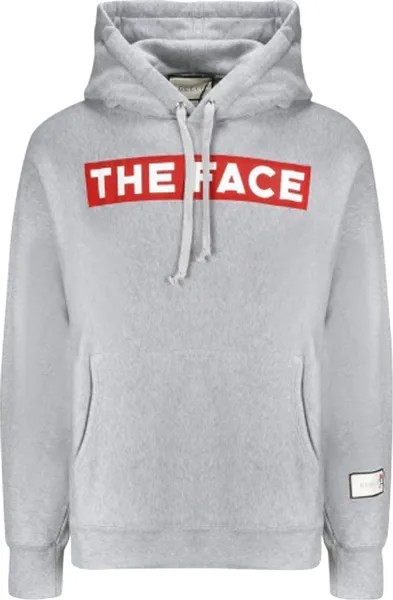 Худи Gucci The Face Hoodie Grey, серый