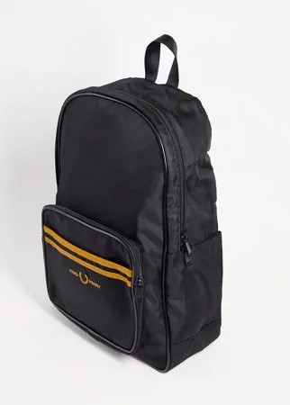 Рюкзак с двойной окантовкой черного / золотистого цветов Fred Perry-Черный цвет