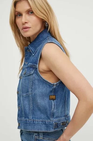 Джинсовый жилет G-Star Raw, синий