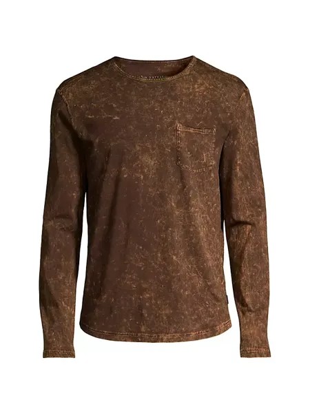Футболка с круглым вырезом и длинными рукавами с карманами Sid John Varvatos, цвет nutmeg