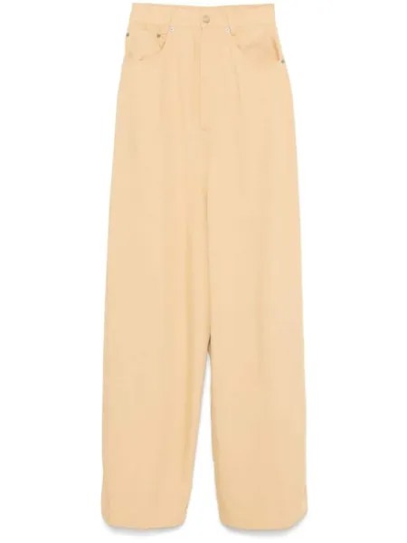 MM6 Maison Margiela твиловые брюки, коричневый