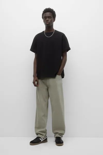 Джинсы мешковатого кроя Pull&Bear, хаки