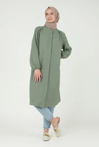 Рубашка мусульманская женский HE-QA T1952 зеленый 38 (товары доставляются из-за рубежа)