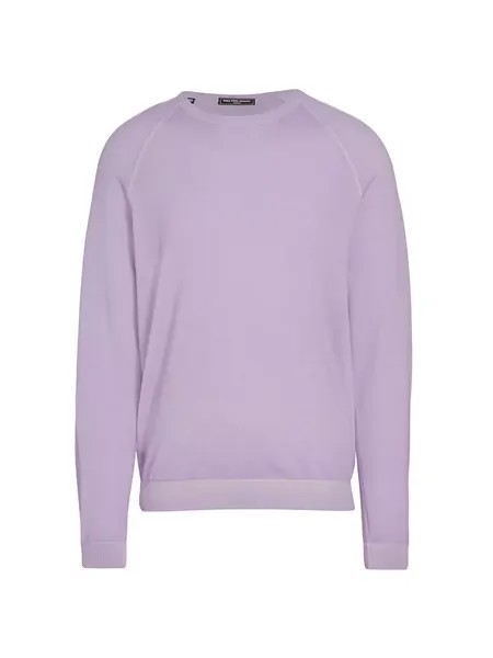 КОЛЛЕКЦИЯ Шерстяной свитер узкого кроя с круглым вырезом Saks Fifth Avenue, фиолетовый