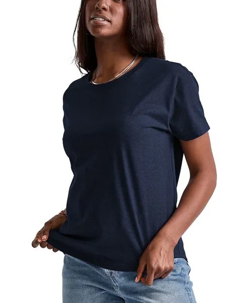Женская свободная футболка Originals Triblend с короткими рукавами Hanes, синий