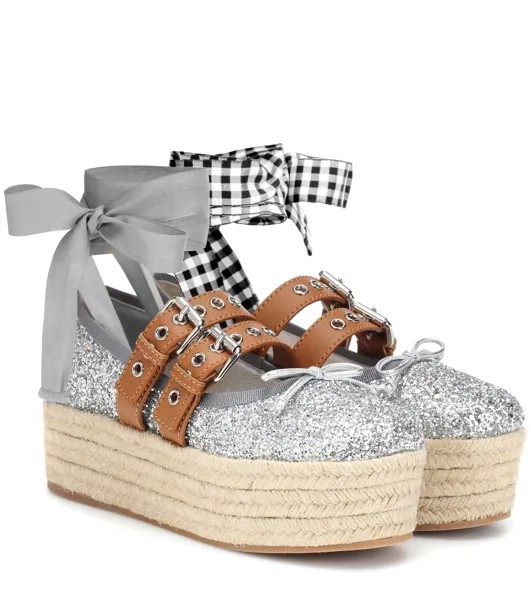 Туфли Мэри Джейн на платформе со шнуровкой, Осенние блестящие балетки с бантом, обувь с пряжкой на толстой подошве с круглым носком
