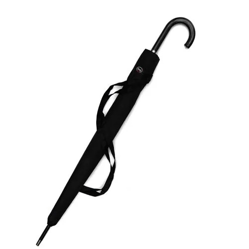 Зонт трость мужской 24 спицы с усиленным каркасом, антиветер, деревянная ручка, цвет черный