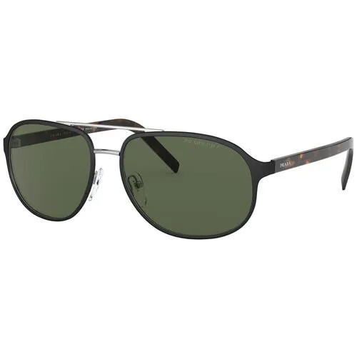 Солнцезащитные очки Prada, зеленый, черный