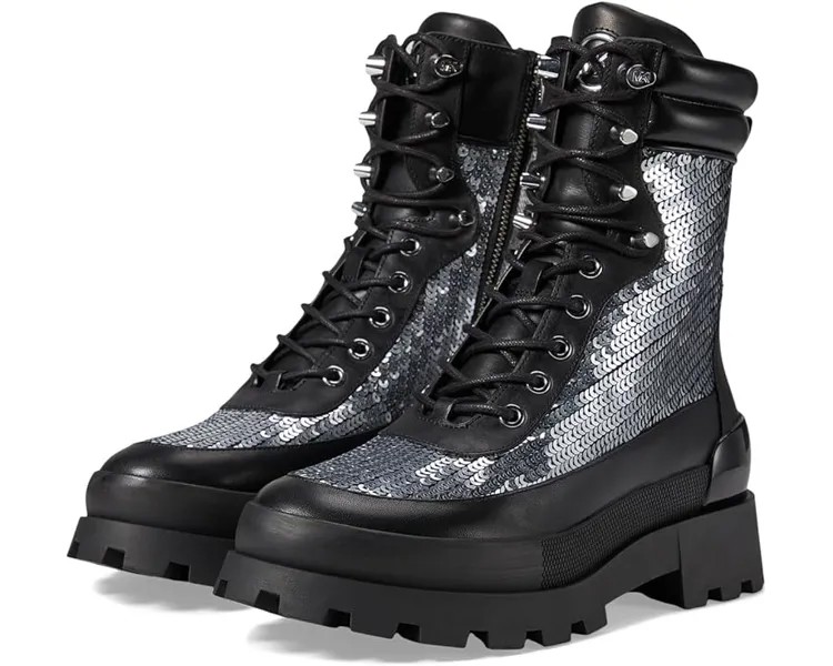 Ботинки Michael Kors Rowan Lace-Up Bootie, серебряный