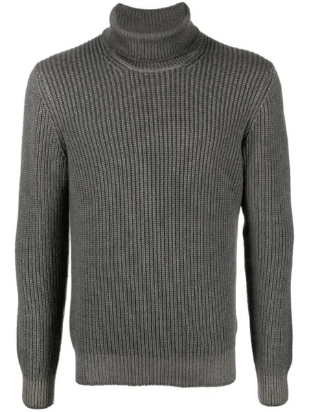 Lardini кашемировый свитер с высоким воротником, серый