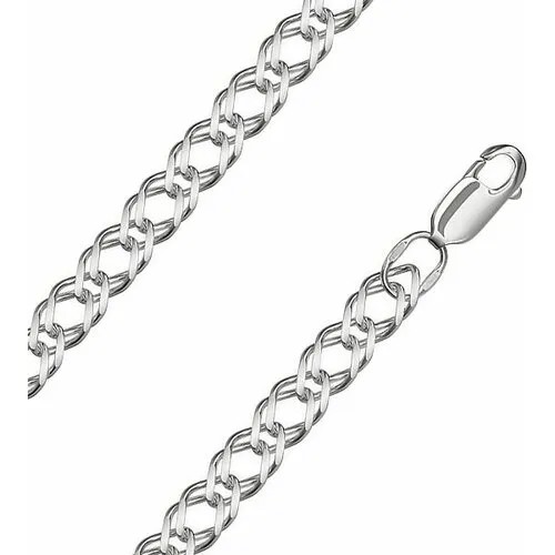 Цепь Krastsvetmet Цепь из серебра НЦ22-076-3 диаметром проволоки 0,6, серебро, 925 проба, родирование, длина 45 см, средний вес 6.92 г, серебряный