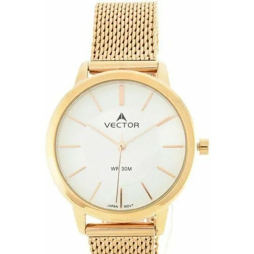 Наручные часы VECTOR Часы VECTOR V9-0094839 сталь, золотой